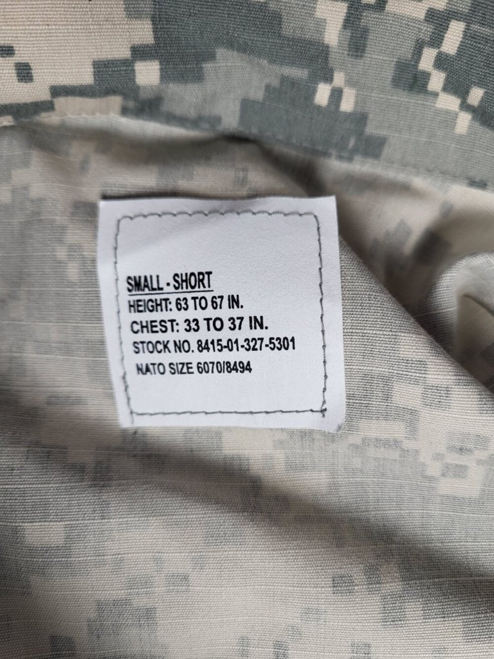Propper Jacket ACU Coat Small Short Pixelated Camo NIR Compliant Militarycore - Picture 9 of 16